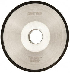 Norton - 6" Diam, 1-1/4" Hole Size, 1" Overall Thickness, 180 Grit, Type 12 Tool & Cutter Grinding Wheel - Very Fine Grade, Diamond, Resinoid Bond - Apex Tool & Supply