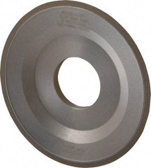 Norton - 4" Diam, 1-1/4" Hole Size, 1/2" Overall Thickness, 120 Grit, Type 12 Tool & Cutter Grinding Wheel - Fine Grade, CBN, Resinoid Bond - Apex Tool & Supply