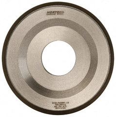 Norton - 4" Diam, 1-1/4" Hole Size, 1/2" Overall Thickness, 180 Grit, Type 12 Tool & Cutter Grinding Wheel - Very Fine Grade, Diamond, Resinoid Bond - Apex Tool & Supply