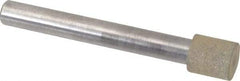 Norton - 3/8" Head Diam x 3/8" Head Thickness CBN Grinding Pin - 1/4" Shank Diam x 2-1/4" Shank Length, Fine Grade, 100 Grit - Apex Tool & Supply