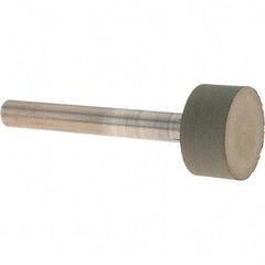 Norton - 3/4" Head Diam x 3/8" Head Thickness Diamond (Abrasive) Grinding Pin - 1/4" Shank Diam x 1-1/2" Shank Length, Very Fine Grade, 150 Grit - Apex Tool & Supply