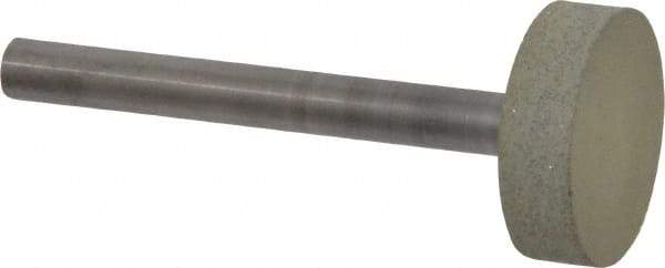 Norton - 1" Head Diam x 1/4" Head Thickness CBN Grinding Pin - 1/4" Shank Diam x 2-1/4" Shank Length, Fine Grade, 100 Grit - Apex Tool & Supply