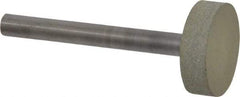 Norton - 1" Head Diam x 1/4" Head Thickness CBN Grinding Pin - 1/4" Shank Diam x 2-1/4" Shank Length, Fine Grade, 100 Grit - Apex Tool & Supply