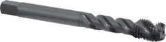 OSG - M12x1.50 Metric Fine 3 Flute 6H Modified Bottoming Spiral Flute Tap - Vanadium High Speed Steel, Oxide Finish, 100mm OAL, Right Hand Flute, Right Hand Thread - Apex Tool & Supply