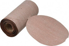 Norton - 6" Diam, 500 Grit Aluminum Oxide Adhesive PSA Disc - Super Fine Grade, Natural, B Weighted Backing, Flexible - Apex Tool & Supply