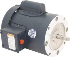 Leeson - 1 Max hp, 1,800 Max RPM, Capacitor Start Electric AC DC Motor - 115/230 V Input, Single Phase, 56C Frame, C-Face Mount, TEFC Enclosure - Apex Tool & Supply