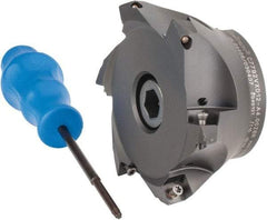 Kennametal - 4" Cut Diam, 0.098" Max Depth, 1-1/4" Arbor Hole, 6 Inserts, XD 12 Insert Style, Indexable Copy Face Mill - C7792VXD12-A4.00Z06R Cutter Style, 1.97" High, Through Coolant, Series 7792 - Apex Tool & Supply