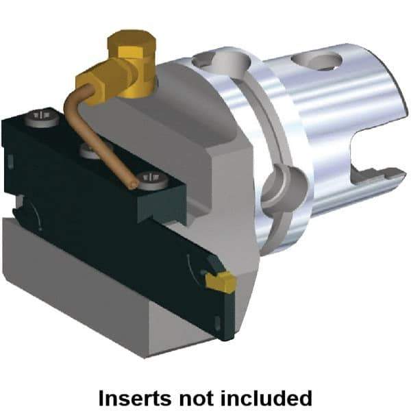 Kennametal - 26 Insert, 59.8mm Head Length, Modular Grooving Blade Holder Head - Left Hand Cut, System Size KM50, Through Coolant, Series A2 - Apex Tool & Supply
