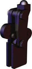De-Sta-Co - 450 Lb Holding Capacity, Vertical Handle, Manual Hold Down Toggle Clamp - 200° Bar Opening, Weldable Base, Oxide Finish, Forged Alloy Steel - Apex Tool & Supply