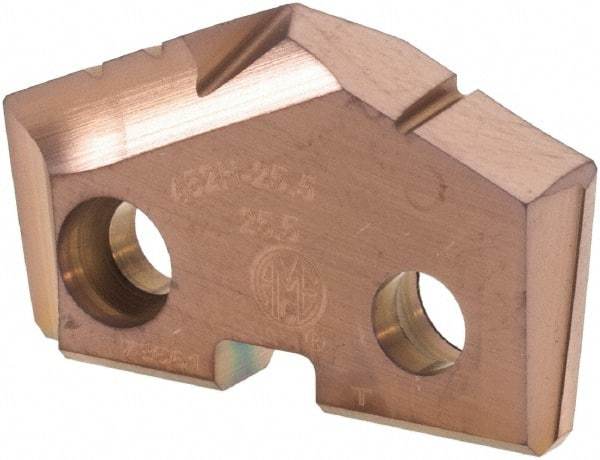 Allied Machine and Engineering - 25.5mm Diam x 3/16" Thick, Seat Code 2, 132° Included Angle Spade Drill Insert - AM200 Coated, Cobalt, Grade Super Cobalt, Series GEN2 T-A - Apex Tool & Supply