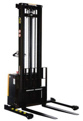 Vestil - 2,000 Lb Capacity, 150" Lift Height, Battery Powered Stacker - 2-1/8" Lowered Height, 42-1/4" Fork Length, 57-7/8" Overall Width - Apex Tool & Supply