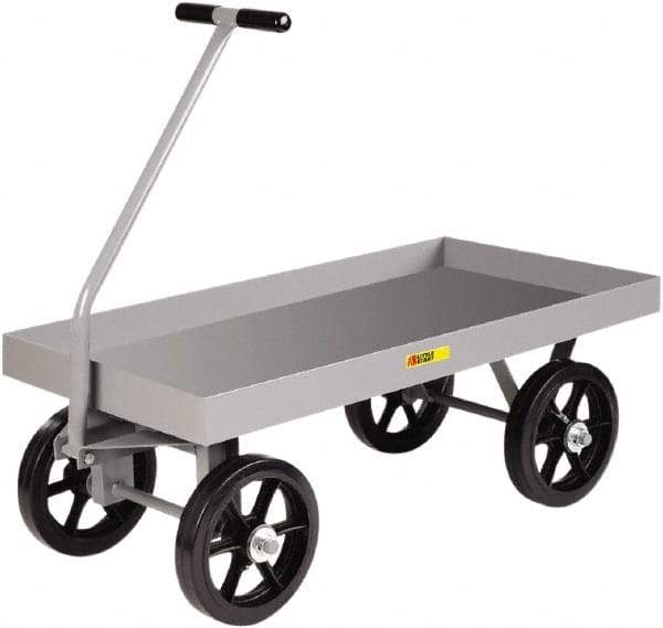 Little Giant - 3,000 Lb Capacity Steel Wagon Truck - Steel Deck, 24" OAW, 48" Platform Length x 18-1/2" Platform Height, Pneumatic Casters - Apex Tool & Supply