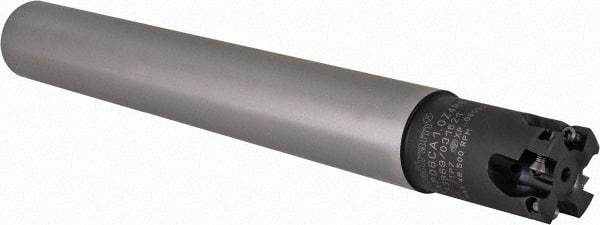 Kennametal - 1" Cutting Diam, 1" Shank Diam, Straight Shank Indexable Copy End Mill - 4 Inserts, XPLT0603 Insert, C7792VXP06CA1.0Z4R6.1 Toolholder - Apex Tool & Supply