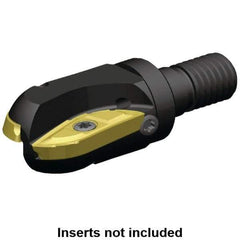 Kennametal - 1" Cut Diam, 0.1" Max Depth of Cut, 1" Shank Diam, Indexable Ball Nose End Mill - M12 Modular Connection, A5505VX Toolholder, XPNT Insert - Apex Tool & Supply