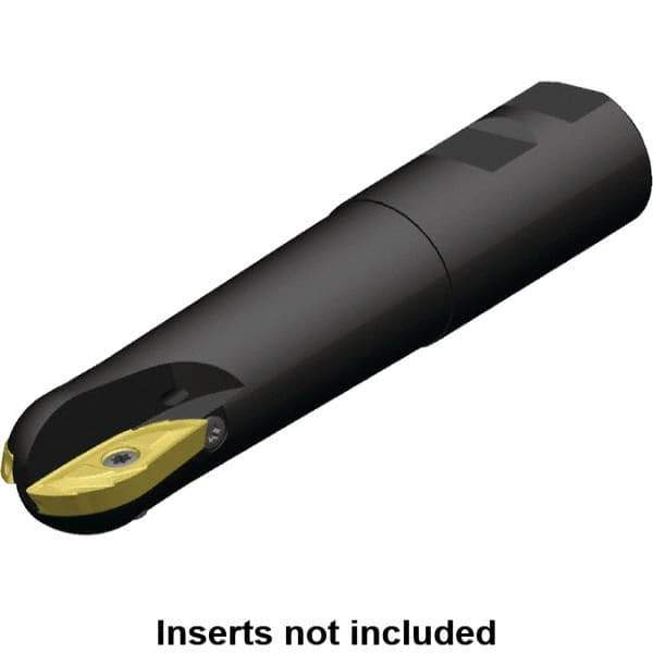 Kennametal - 1-1/4" Cut Diam, 1-1/4" Max Depth of Cut, 1" Shank Diam, 159.52mm OAL, Indexable Ball Nose End Mill - 101.6mm Head Length, Weldon Shank, 5505 Toolholder, XPNT32320612RF Insert - Apex Tool & Supply