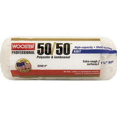 Wooster Brush - 1-1/4" Nap, 9" Wide Paint Roller - Extra-Rough Texture, Wool/Poly Blend - Apex Tool & Supply