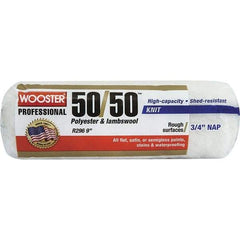 Wooster Brush - 3/4" Nap, 9" Wide Paint Roller - Semi-Rough to Rough Texture, Wool/Poly Blend - Apex Tool & Supply