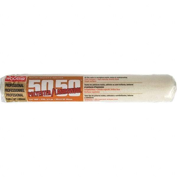 Wooster Brush - 3/4" Nap, 18" Wide Paint Roller - Semi-Rough to Rough Texture, Wool/Poly Blend - Apex Tool & Supply