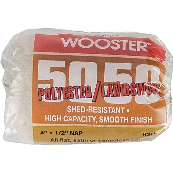 Wooster Brush - 1/2" Nap, 4" Wide Paint Roller - Semi-Rough Texture, Wool/Poly Blend - Apex Tool & Supply