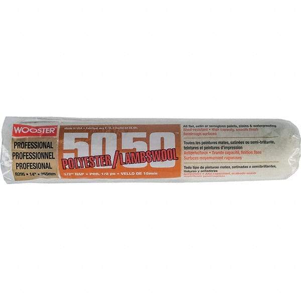 Wooster Brush - 1/2" Nap, 14" Wide Paint Roller - Semi-Rough Texture, Wool/Poly Blend - Apex Tool & Supply