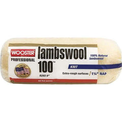 Wooster Brush - 1-1/4" Nap, 9" Wide Paint Roller - Extra-Rough Texture, Lambswool - Apex Tool & Supply