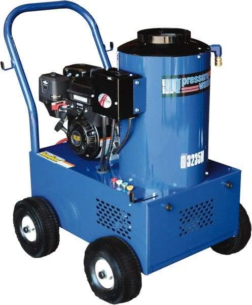 PRO-SOURCE - Gas, 9 hp, 3,000 psi, 3 GPM, Hot Water Pressure Washer - General Triplex Ceramic Plunger, 50' x 3/8" Hose - Apex Tool & Supply