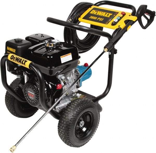 DeWALT - Gas, 8.5 hp, 3,800 psi, 3.5 GPM, Cold Water Pressure Washer - CAT Triplex, 50' x 3/8" Hose - Apex Tool & Supply