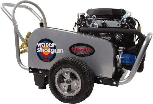 Simpson - Gas, 20.8 hp, 5,000 psi, 5 GPM, Cold Water Pressure Washer - Triplex Plunger, 50' x 3/8" Hose - Apex Tool & Supply
