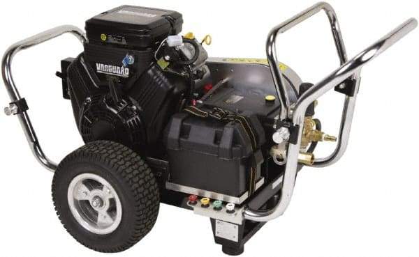 Simpson - Gas, 18 hp, 4,000 psi, 5 GPM, Cold Water Pressure Washer - Triplex Plunger, 50' x 3/8" Hose - Apex Tool & Supply