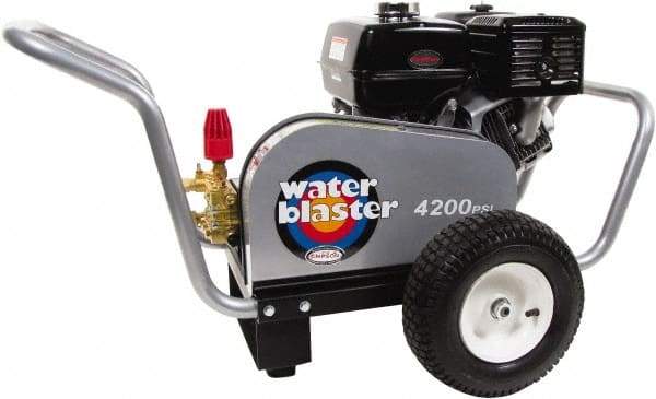 Simpson - Gas, 11.7 hp, 4,200 psi, 4 GPM, Cold Water Pressure Washer - AAA Triplex, 50' x 3/8" Hose - Apex Tool & Supply