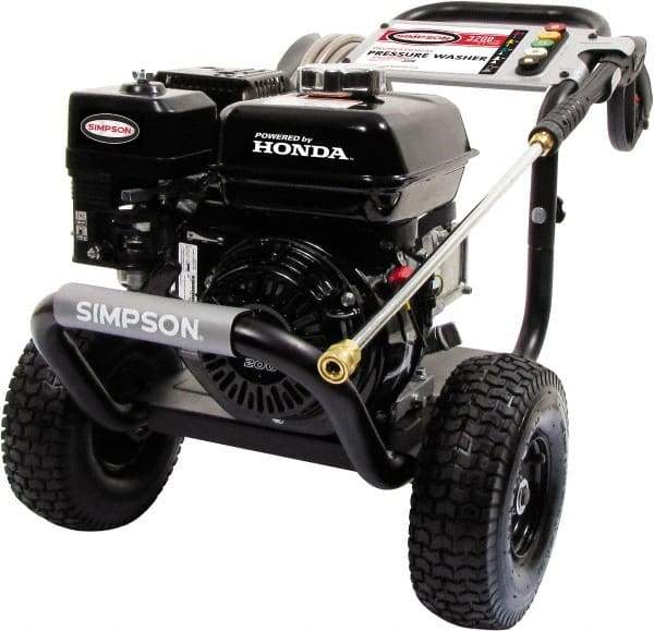 Simpson - Gas, 5.5 hp, 3,300 psi, 2.5 GPM, Cold Water Pressure Washer - AAA Triplex, 25' x 5/16" Hose - Apex Tool & Supply