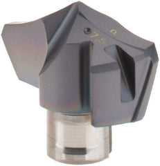 Iscar - Series HCP-IQ, 17.5mm Diam Grade IC908 Replaceable Drill Tip - Carbide, TiAlN/TiN Finish, 17 Seat Size - Apex Tool & Supply