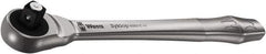 Wera - 1/2" Drive Slim Line Head Quick-Release Ratchet - Satin Finish, 281mm OAL, 76 Gear Teeth, Ergonomic Handle - Apex Tool & Supply