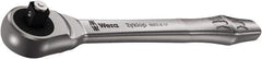 Wera - 1/4" Drive Slim Line Head Quick-Release Ratchet - Satin Finish, 141mm OAL, 76 Gear Teeth, Ergonomic Handle - Apex Tool & Supply