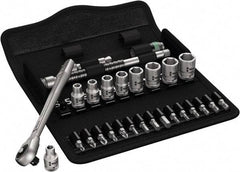 Wera - 1/4" Drive Standard Socket Set - 3/16 to 1/2" - Apex Tool & Supply