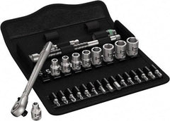Wera - 1/4" Drive Standard Socket Set - 3/16 to 1/2" - Apex Tool & Supply