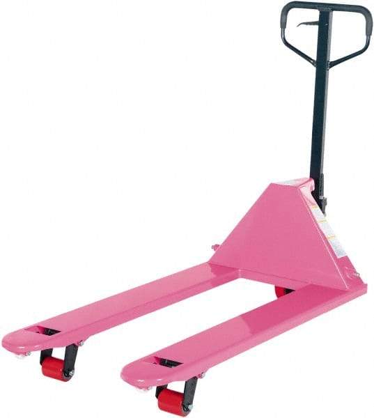 Vestil - 5,500 Lb Capacity, 7-3/4" Lift Economy Pallet Truck - 2-7/8" Min Lift Height, 48" Fork Length x 27" Fork Width, 27" Overall Width - Apex Tool & Supply