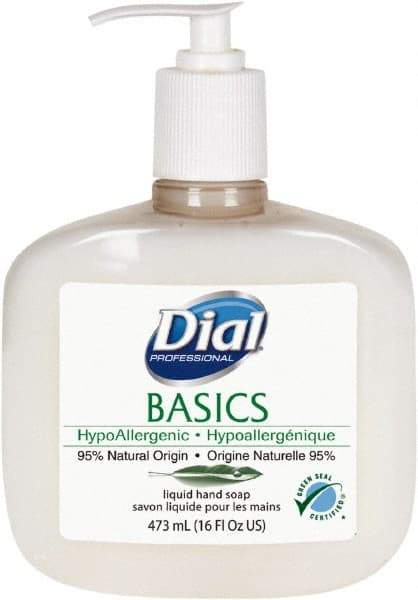 Dial - 16 oz Pump Bottle Liquid Soap - White Pearlescent, Rosemary & Mint Scent - Apex Tool & Supply