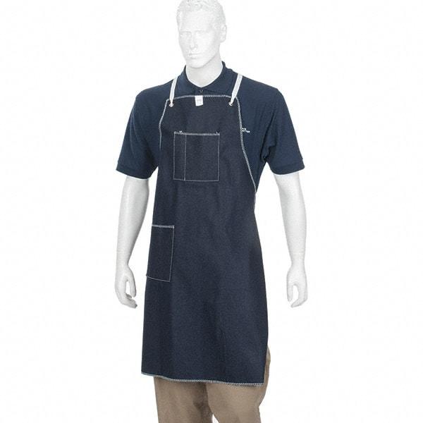 Ansell - 28 x 36" General Purpose Bib Apron - Denim, Blue - Apex Tool & Supply