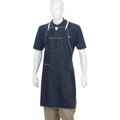 Ansell - 28 x 36" General Purpose Bib Apron - Denim, Blue - Apex Tool & Supply