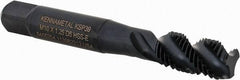 Kennametal - M10x1.25 3 Flute Modified Bottoming Spiral Flute Tap - Vanadium High Speed Steel, Oxide Finish, 2-15/16" OAL, Right Hand Flute, Right Hand Thread, D5, Series GOtap\xAE - Apex Tool & Supply