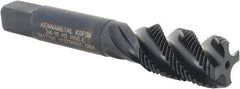 Kennametal - 3/4-16 4 Flute 3B Modified Bottoming Spiral Flute Tap - Vanadium High Speed Steel, Oxide Finish, 4-1/4" OAL, Right Hand Flute, Right Hand Thread, H3, Series GOtap\xAE - Apex Tool & Supply
