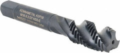 Kennametal - M16x2.00 3 Flute 6H Modified Bottoming Spiral Flute Tap - Vanadium High Speed Steel, Oxide Finish, 3-13/16" OAL, Right Hand Flute, Right Hand Thread, D7, Series GOtap\xAE - Apex Tool & Supply