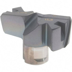 Iscar - Series FCP, 15.8mm Diam Grade IC908 Replaceable Drill Tip - Carbide, TiAlN/TiN Finish, 15 Seat Size - Apex Tool & Supply