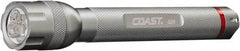 Coast Cutlery - White LED Bulb, 120 Lumens, Industrial/Tactical Flashlight - Silver Aluminum Body, 2 AA Batteries Included - Apex Tool & Supply