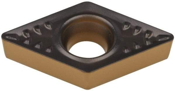 Walter - DCMT32.52 PM5 Grade WPP20 Carbide Turning Insert - TiCN/Al2O3/TiN Finish, 55° Diamond, 3/8" Inscr Circle, 5/32" Thick, 1/32" Corner Radius - Apex Tool & Supply