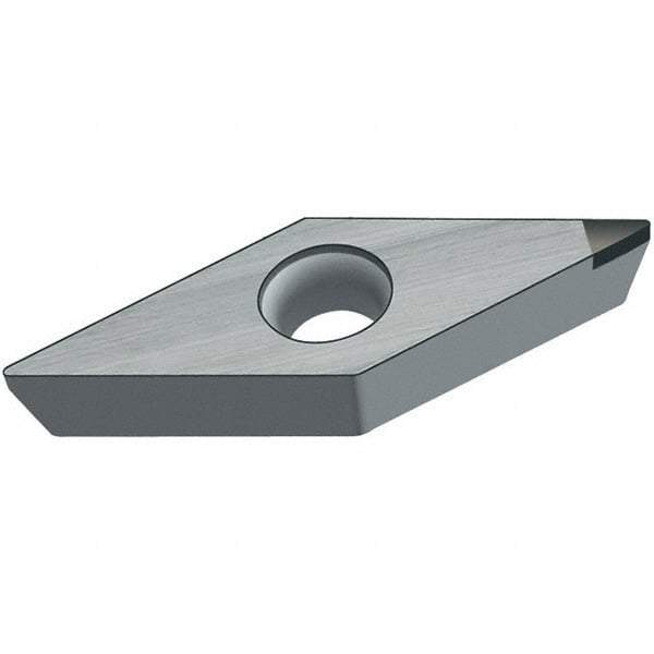 Walter - VBMW331 Grade WCB50 CBN Turning Insert - Uncoated, 35° Diamond, 3/8" Inscr Circle, 3/16" Thick, 1/64" Corner Radius - Apex Tool & Supply