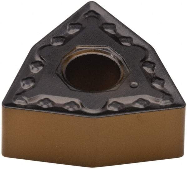 Walter - WNMG542 NM4 Grade WPP30 Carbide Turning Insert - TiCN/Al2O3/TiN Finish, 80° Trigon, 5/8" Inscr Circle, 1/4" Thick, 1/32" Corner Radius - Apex Tool & Supply
