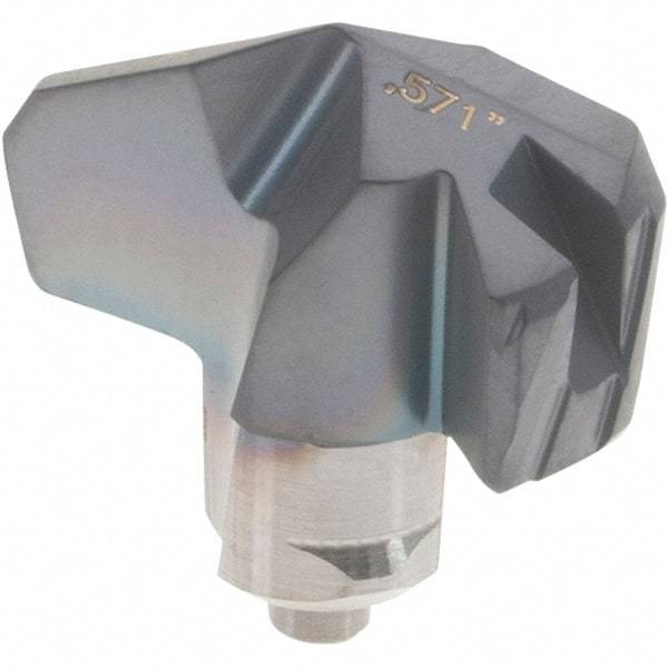 Iscar - Series ICK-2M, 14.5mm Diam Grade IC908 140° Replaceable Drill Tip - Carbide, TiAlN Finish, 14 Seat Size - Apex Tool & Supply