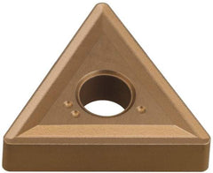 Tungaloy - TPU222 Grade T5115 Carbide Turning Insert - TiCN/Al2O3 Finish, 60° Triangle, 1/4" Inscr Circle, 1/8" Thick, 1/32" Corner Radius - Apex Tool & Supply